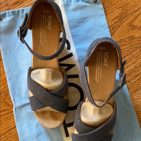 Toms denim cork wedge - Picture 4 of 4